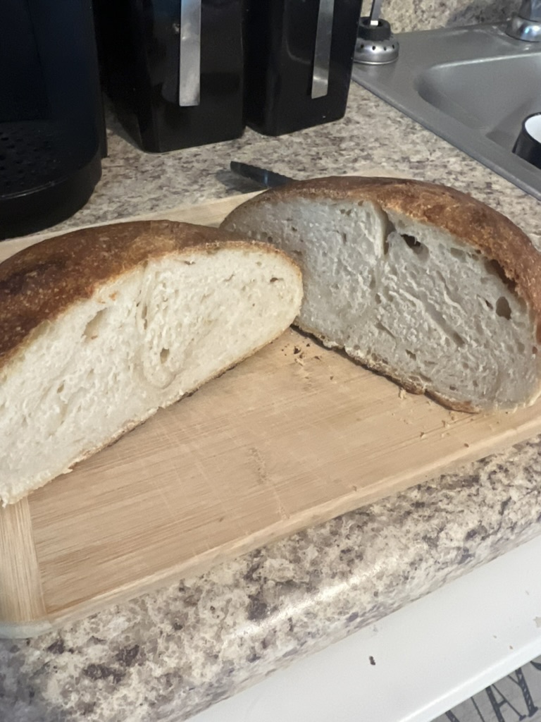 my loaf of bread cut in half