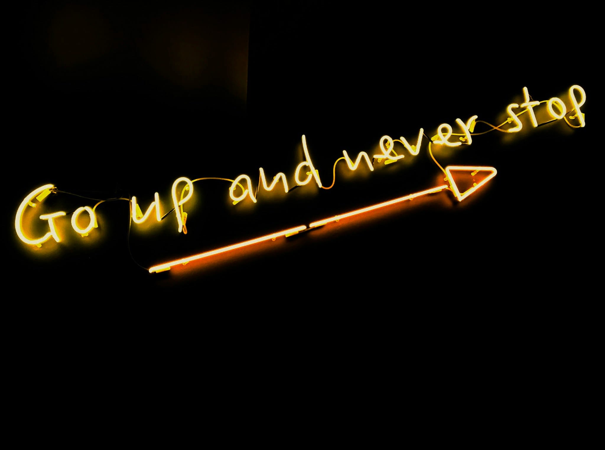 sign - go up and never stop